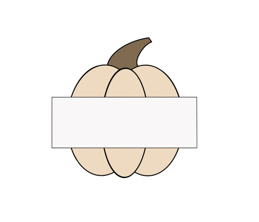 Pumpkin with Banner Cookie Cutter