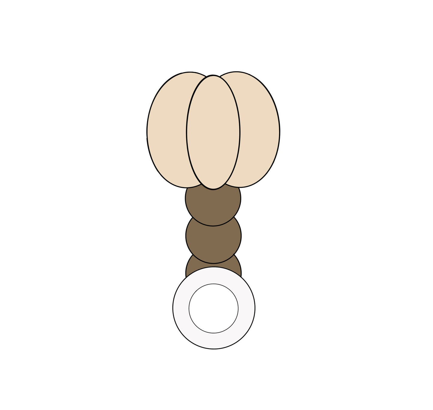 Pumpkin Baby Rattle with or without Bow Cookie Cutters