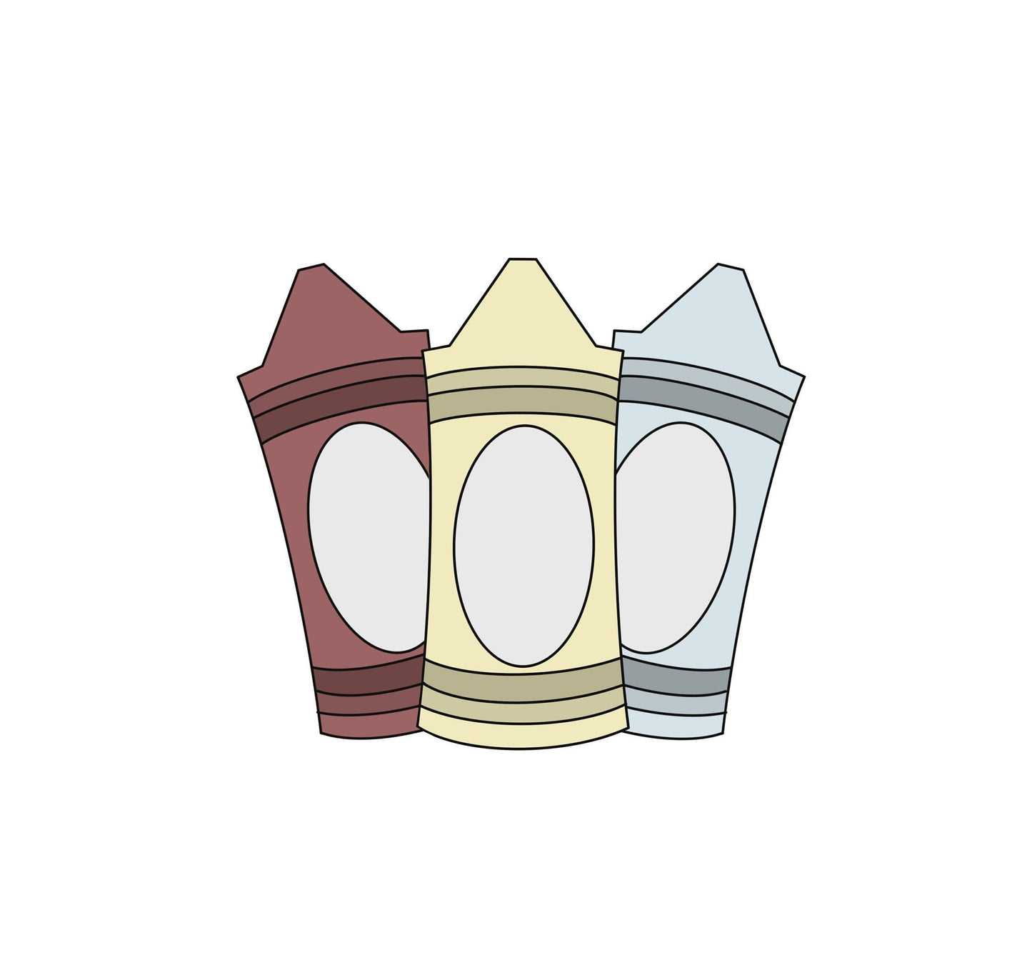 3 Crayons Cookie Cutter