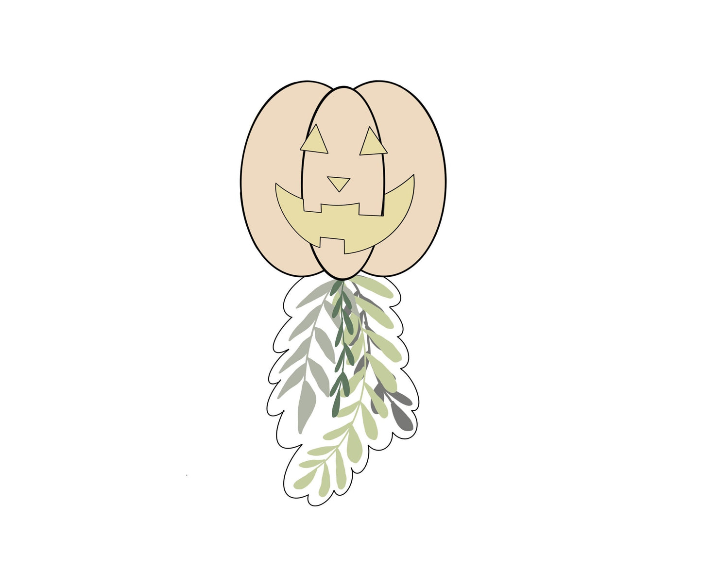Pumpkin Greenery Balloon Cookie Cutter