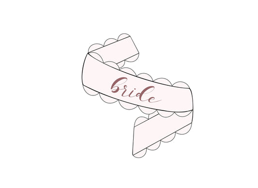 Bride Banner Cookie Cutter