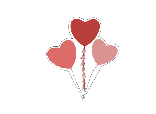 Heart Balloons Cookie Cutter