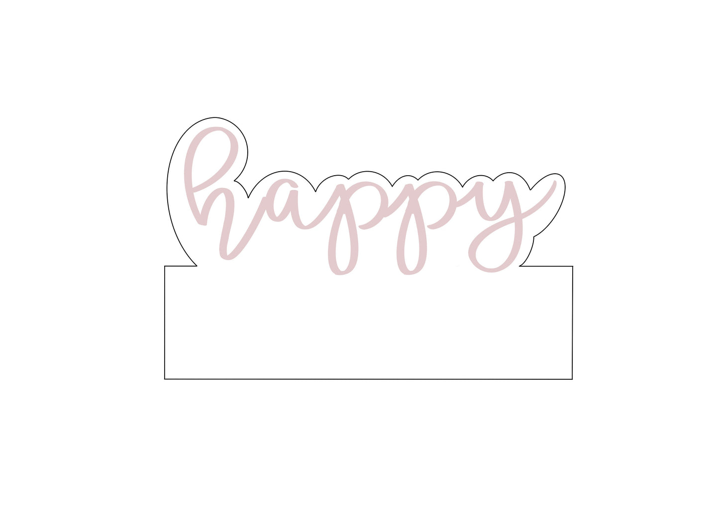 Happy Plaque Cookie Cutter