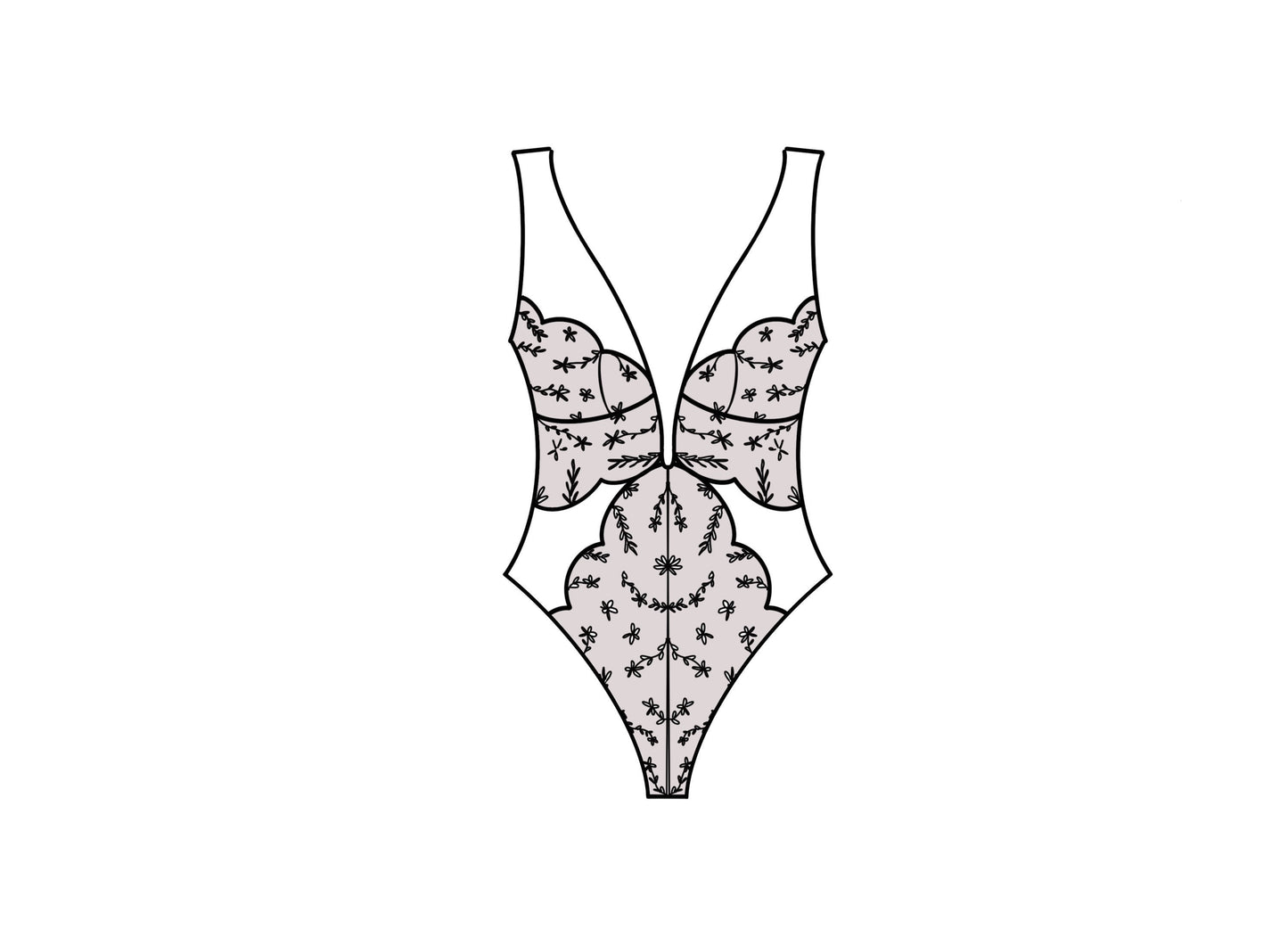 Lingerie Bodysuits 1, 2, 3, or Jammies Cookie Cutters