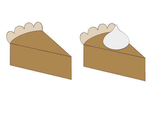Pumpkin Pie Slice with or without Cream Cookie Cutters