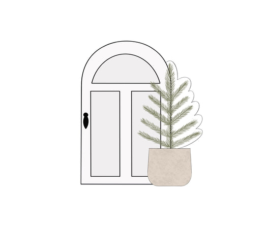 Door with Tree Cookie Cutter