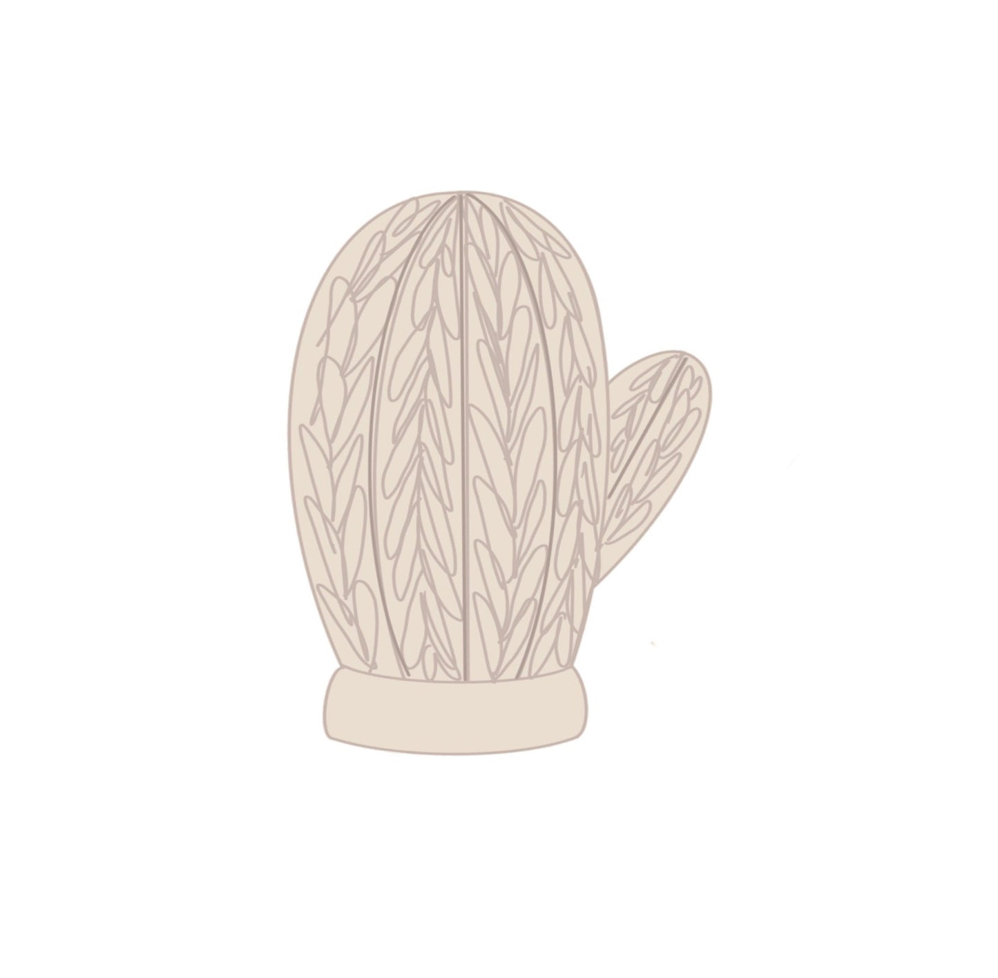 Single Mitten Cookie Cutter