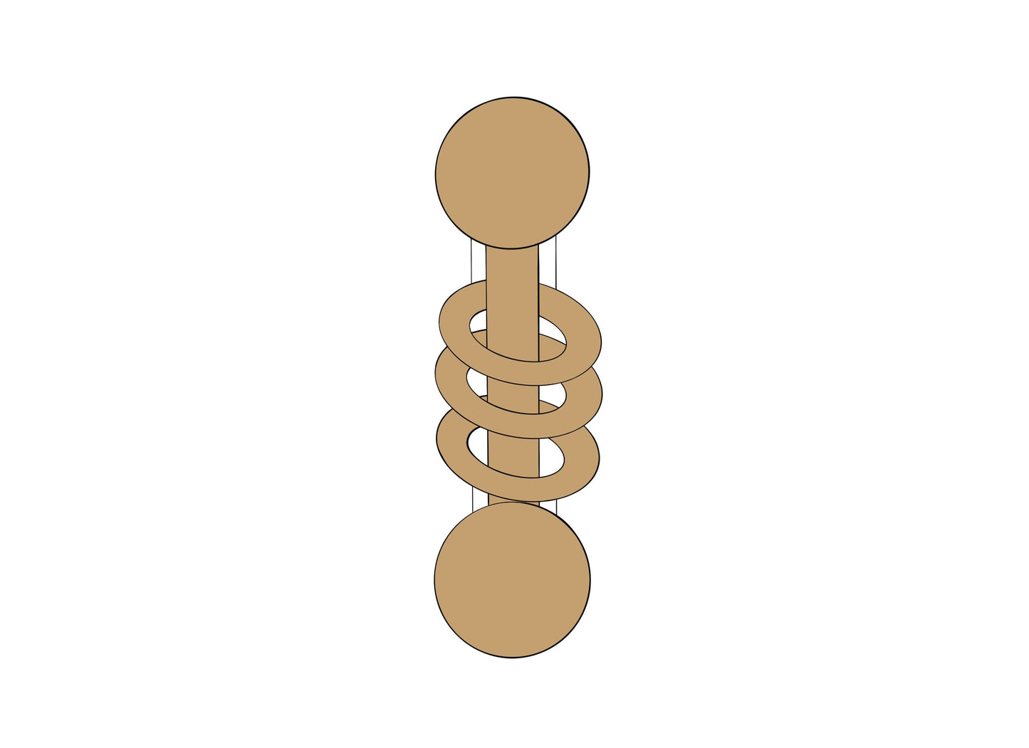 Modern Baby Rattle Cookie Cutter