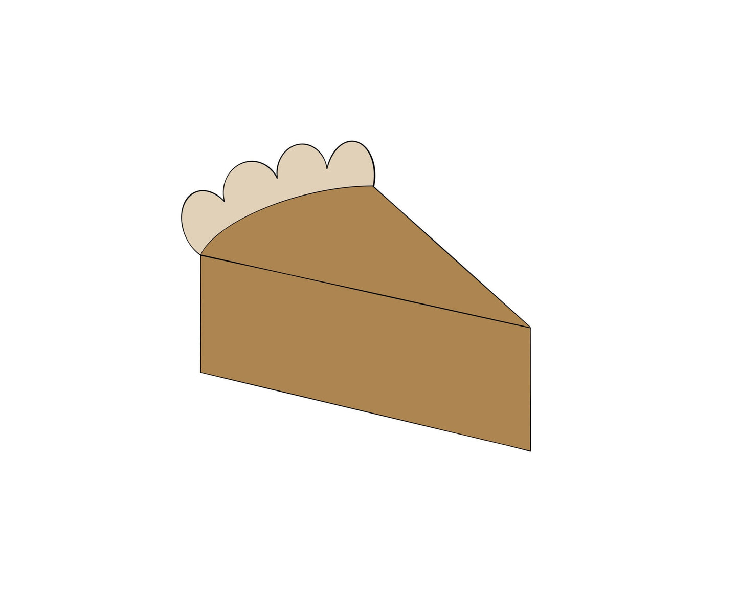 Pumpkin Pie Slice with or without Cream Cookie Cutters