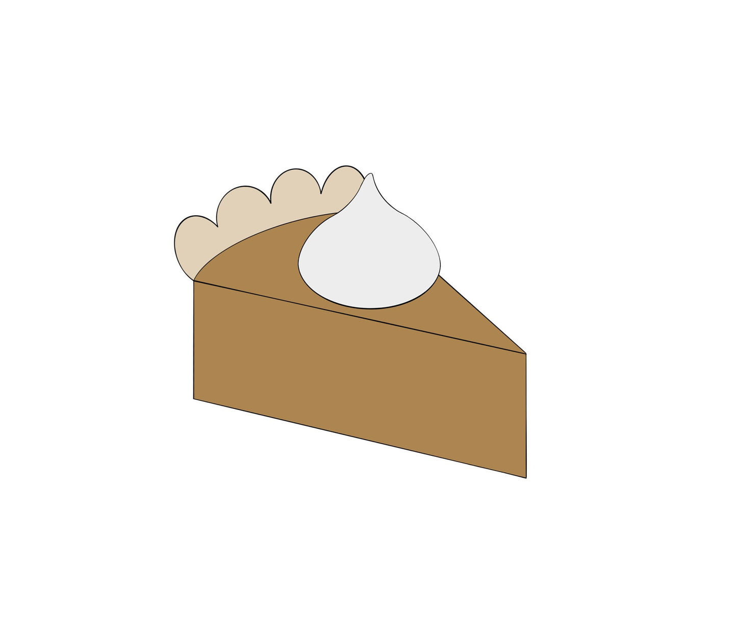 Pumpkin Pie Slice with or without Cream Cookie Cutters