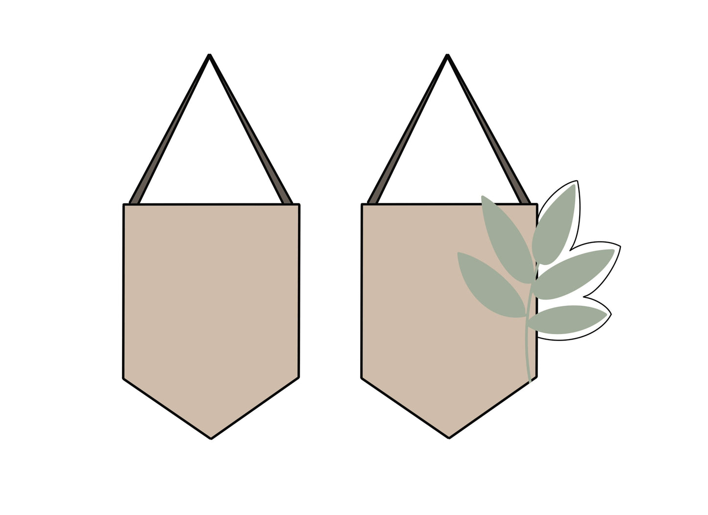 Banner with or without Greenery Cookie Cutters