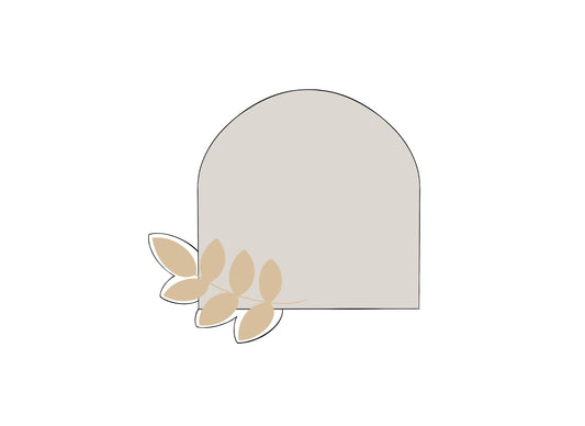 Mod Leaf Plaque 2 Cookie Cutter