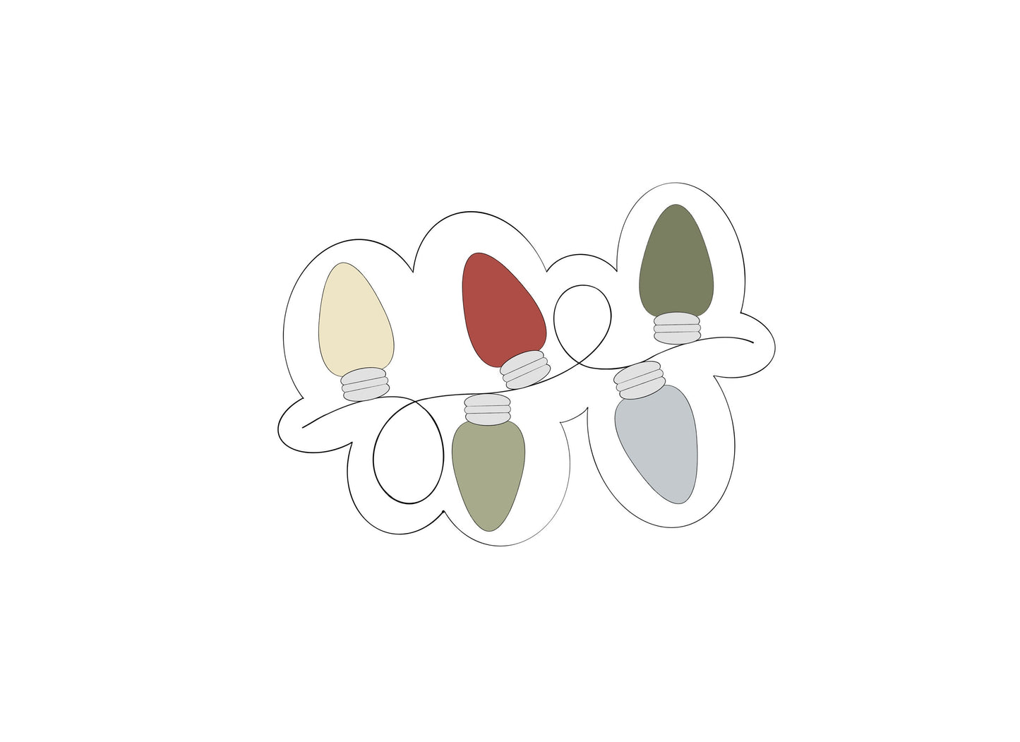 Christmas Lights Cookie Cutter