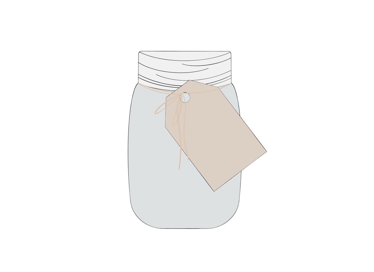 Mason Jar with or without Tag Cookie Cutters