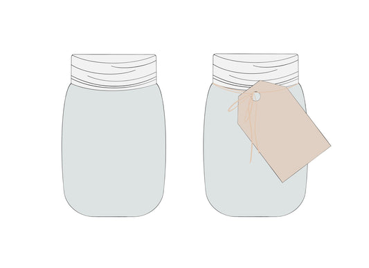 Mason Jar with or without Tag Cookie Cutters