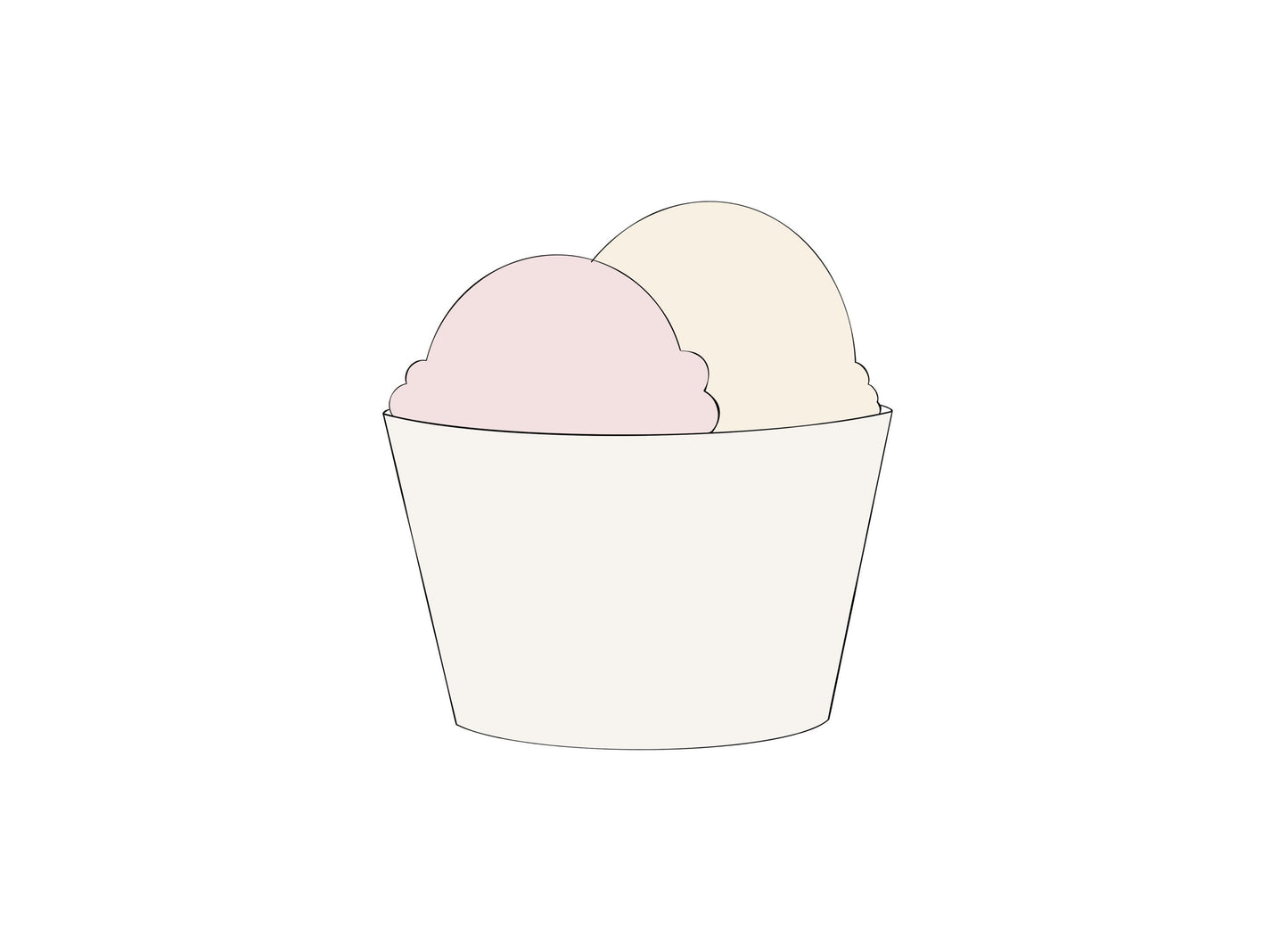 Ice Cream Cup Cookie Cutter