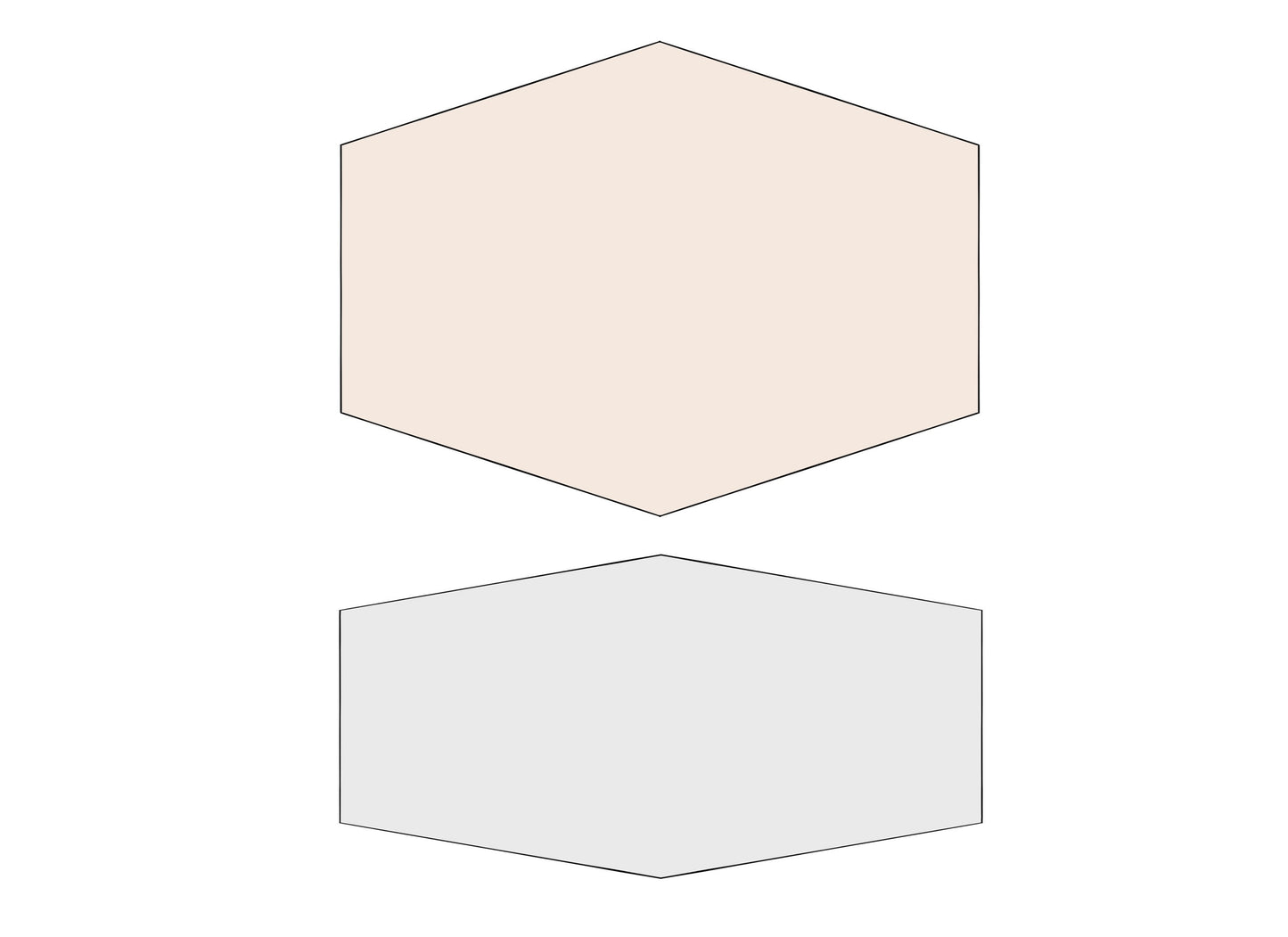 Hex 1 or 2 Plaques Cookie Cutters