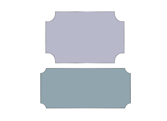 Circle Edged Rectangle 1 or 2 Cookie Cutters
