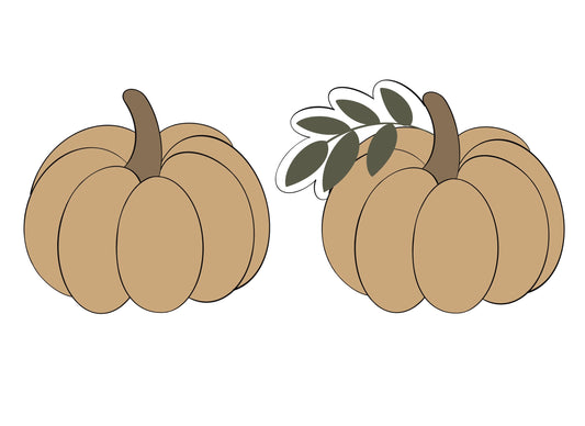Pumpkin 2 with or without Greenery Cookie Cutters