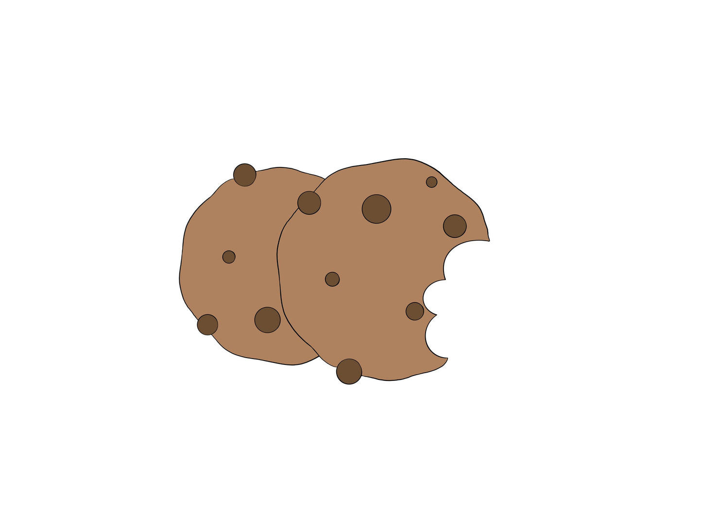 Chocolate Chip cookie or Double Chocolate Chip Cookies Cookie Cutters