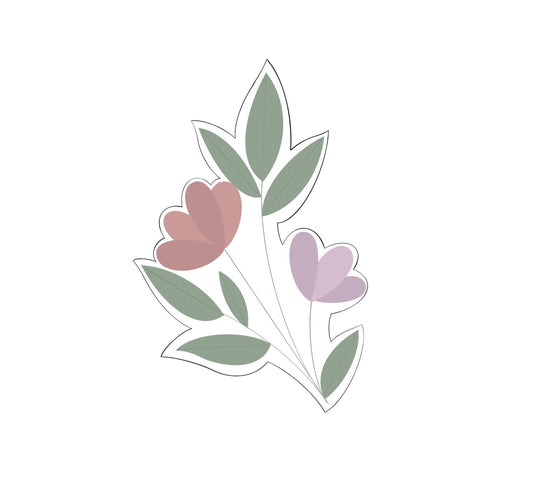 Flowers and Leaves Cookie Cutter