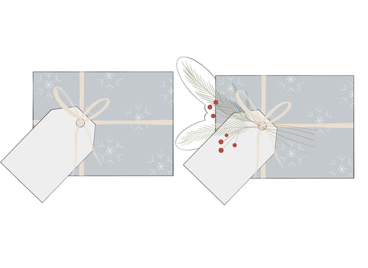 Present with Tag with or without Greenery Cookie Cutters