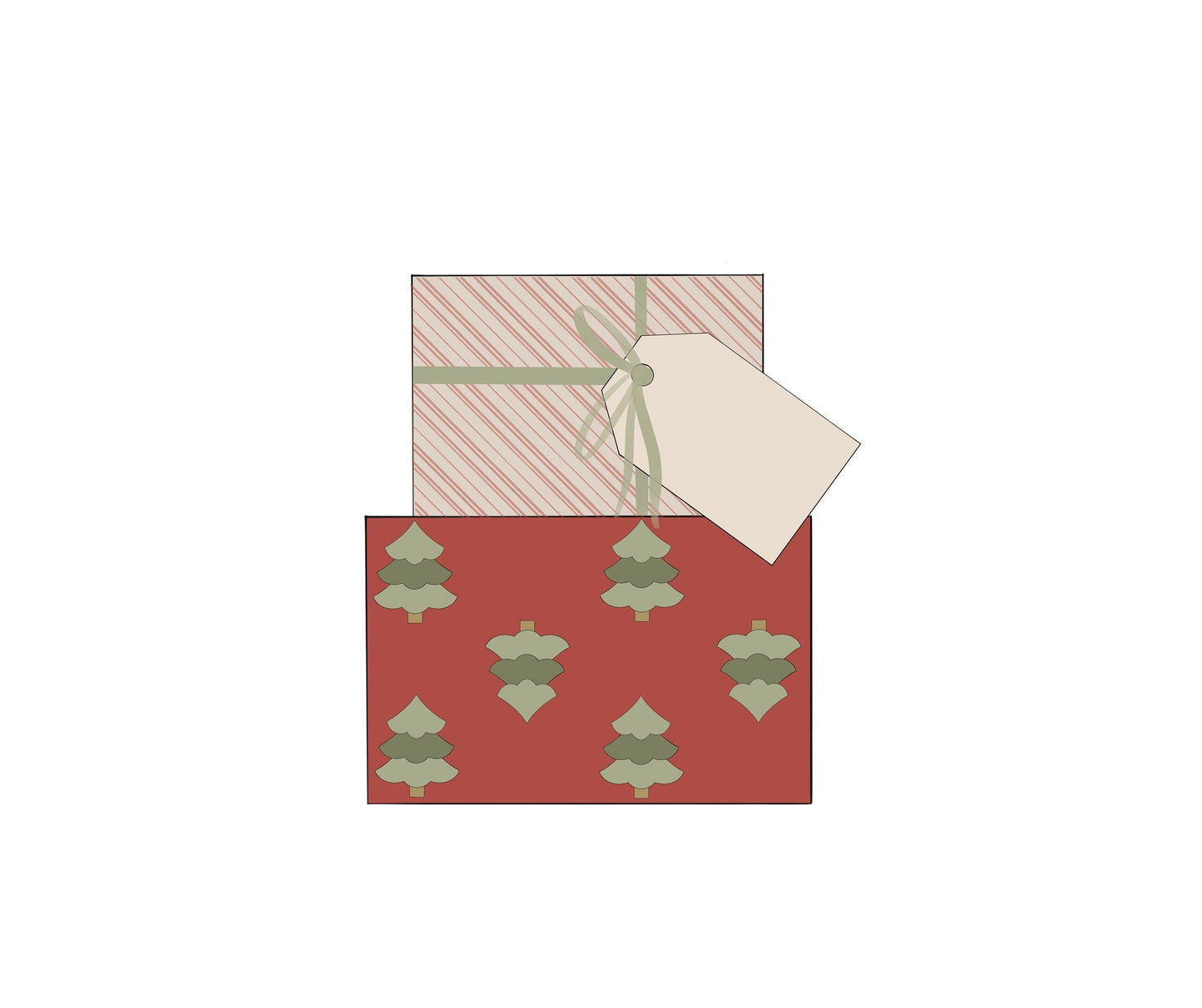 Stack of 2 Presents Cookie Cutter