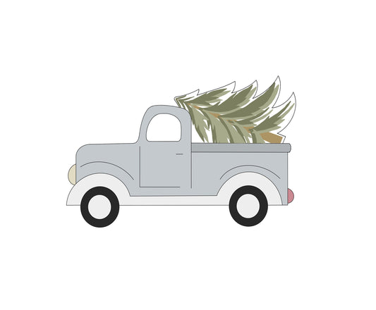 Truck with Tree Cookie Cutter