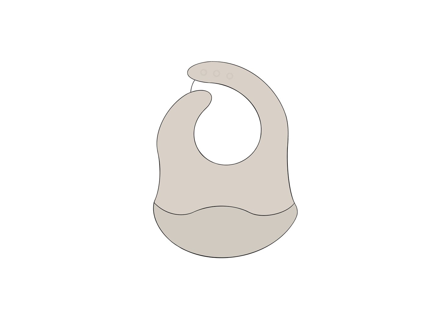 Modern Baby Bib Cookie Cutter