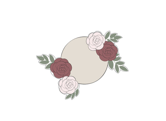 Floral/Greenery Circle Cookie Cutter