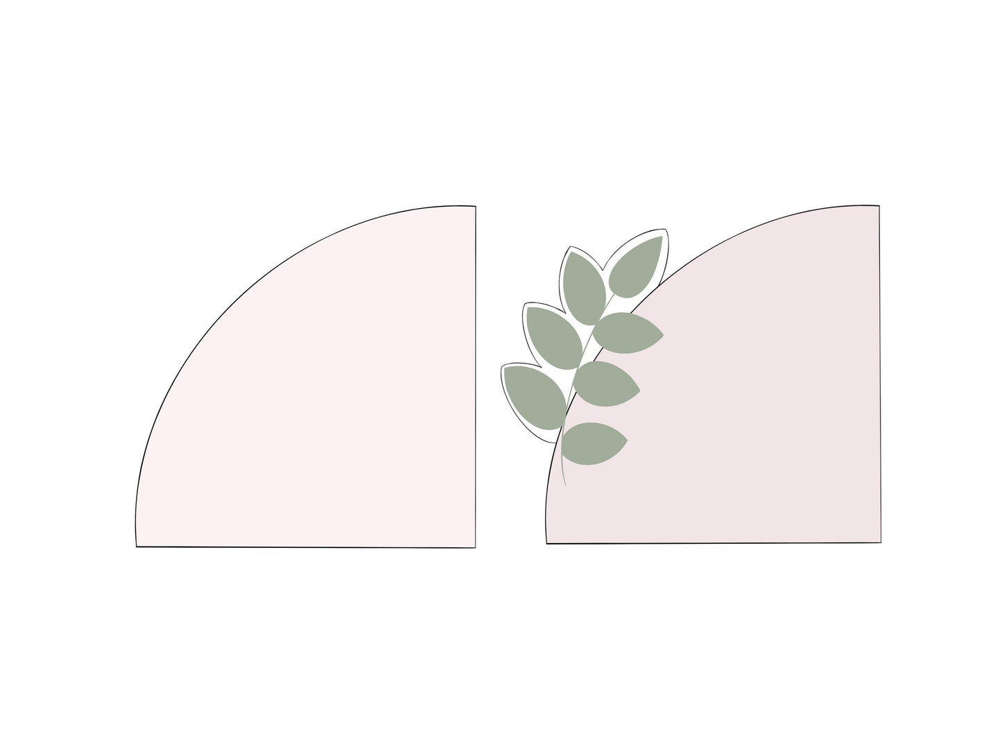 Mod Fourth Circle with or without Greenery Cookie Cutters