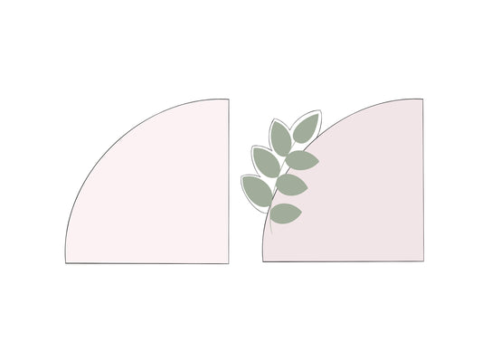 Mod Fourth Circle with or without Greenery Cookie Cutters