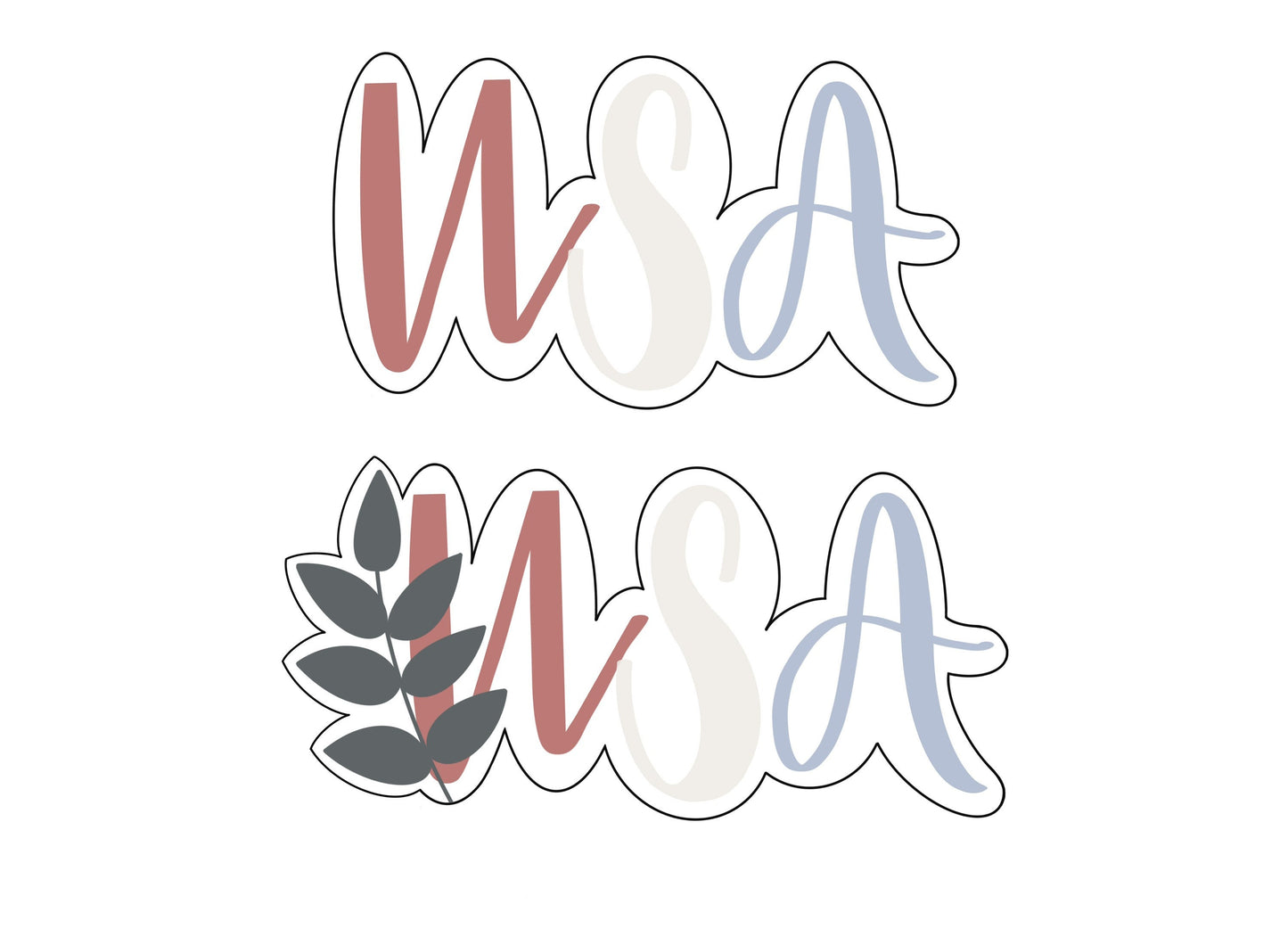 USA version 3 with or without Greenery Cookie Cutters