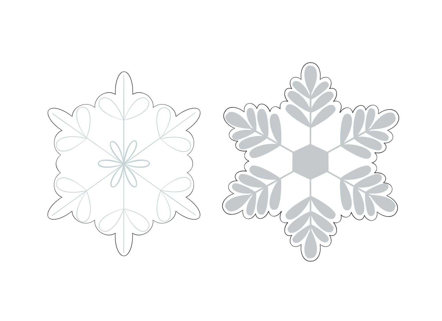 Snowflake 1 or 2 Cookie Cutters