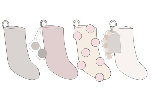 Cute Christmas Stocking Cookie Cutters