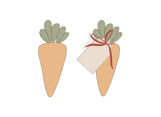 Carrot with or without Tag Cookie Cutters