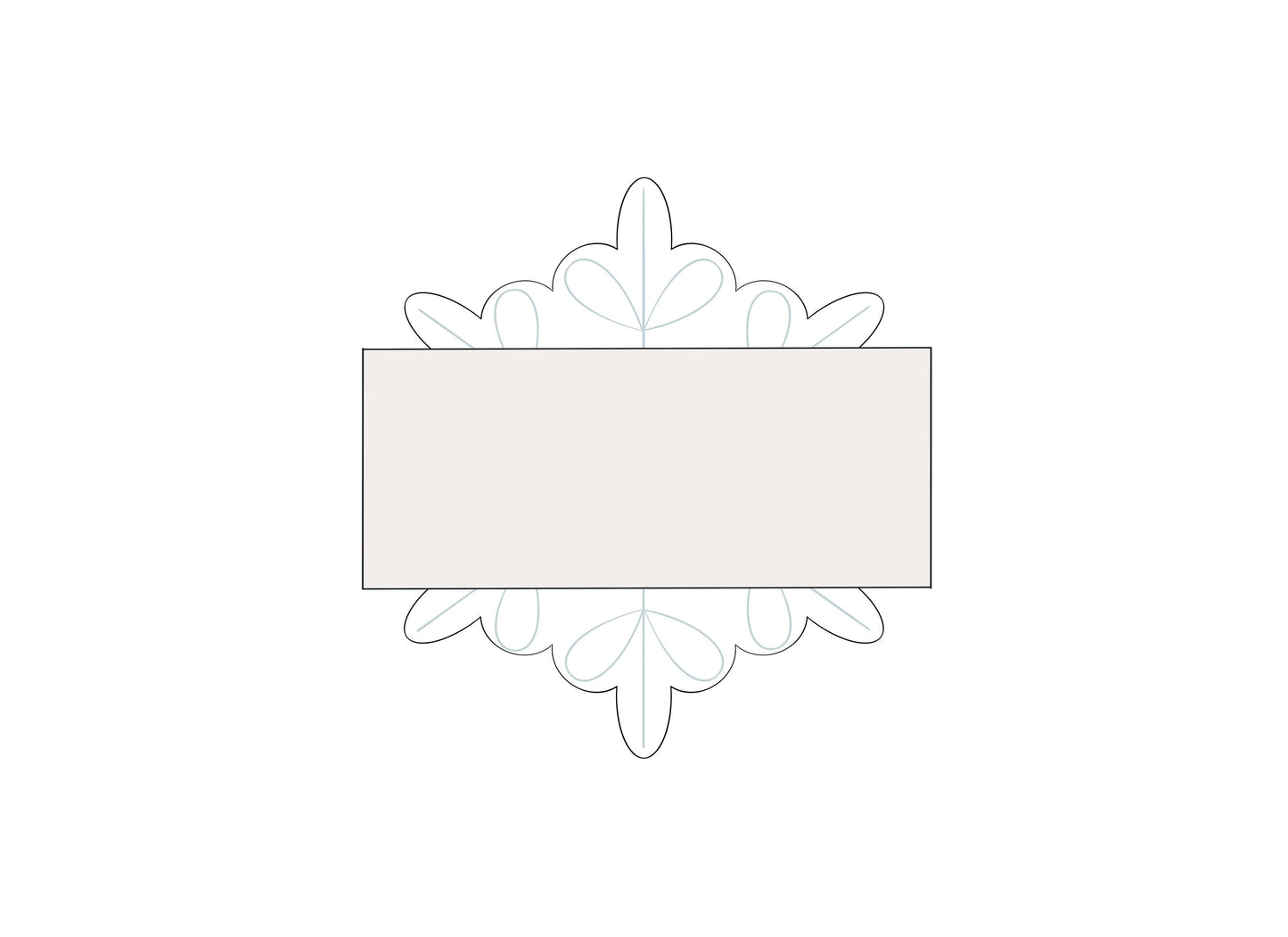 Snowflake with Banner Cookie Cutter