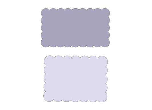 Scalloped Rectangle 1 or 2 Cookie Cutters