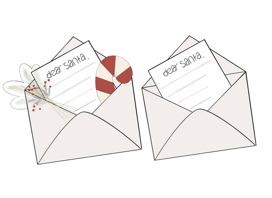 Letter to Santa with or without Accents Cookie Cutters