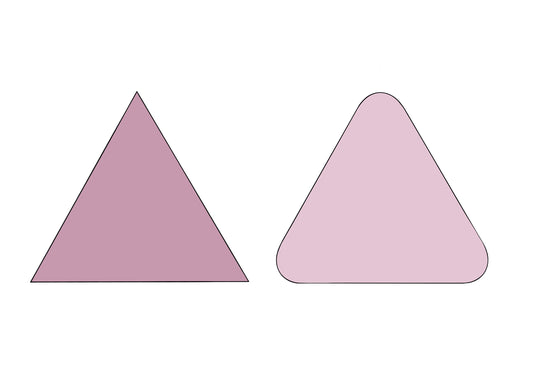 Triangle or Rounded Edged Triangle Cookie Cutters