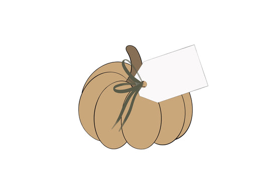 Pumpkin 2 with Tag Cookie Cutter
