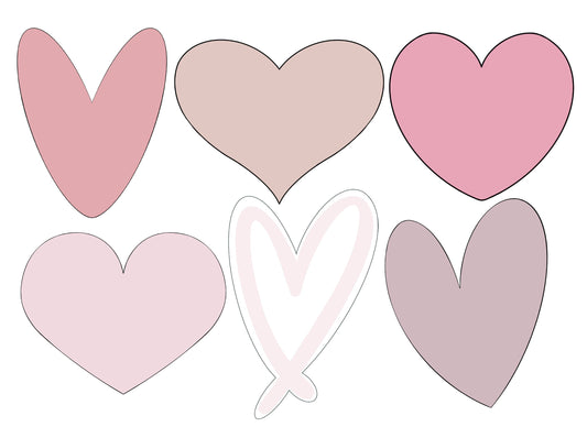 Hearts 1-6 Cookie Cutters