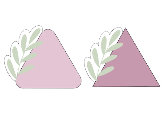 Rounded Triangle with Greenery or Triangle with Greenery Cookie Cutters