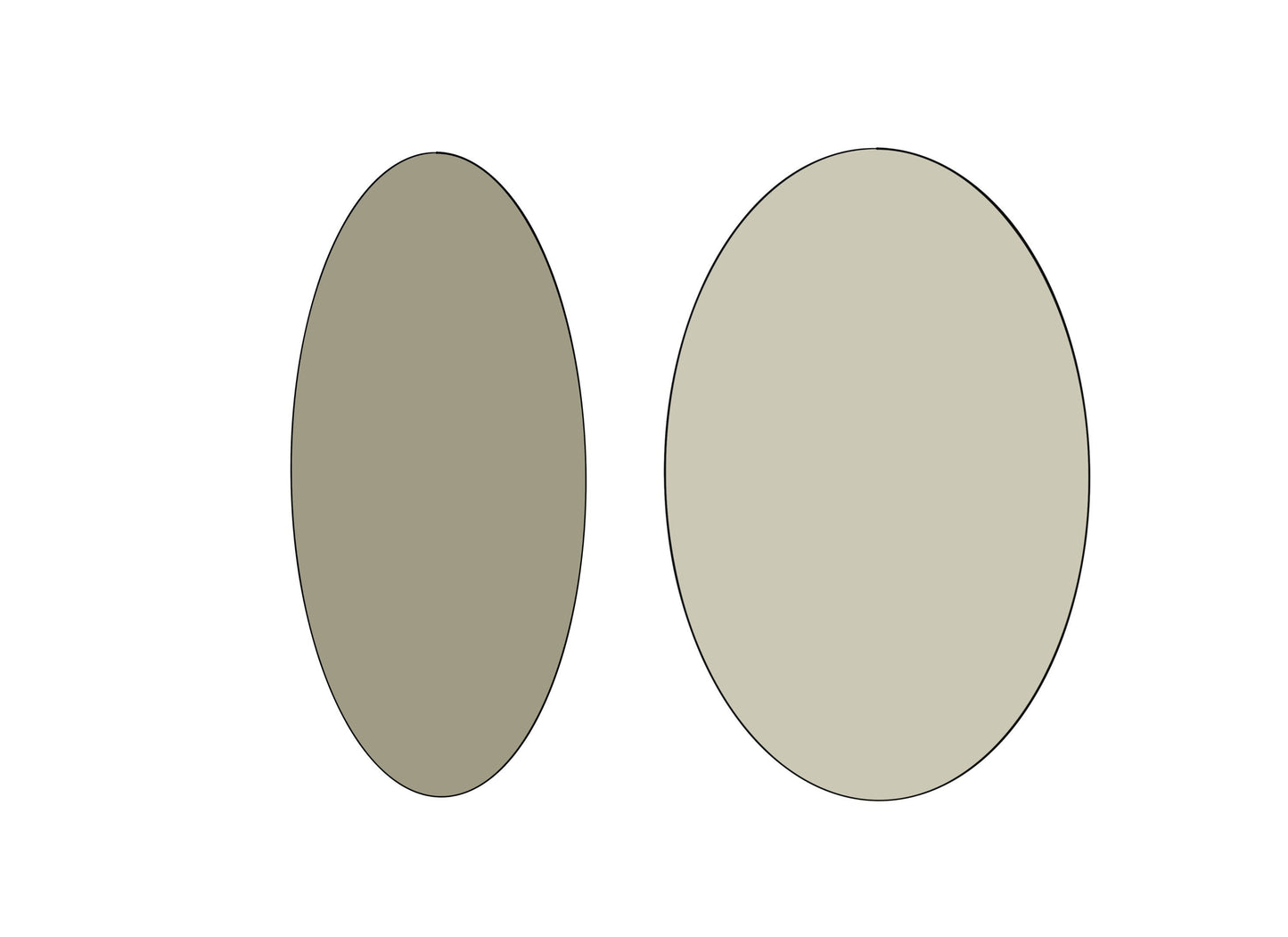 Skinny Oval or Oval Cookie Cutters