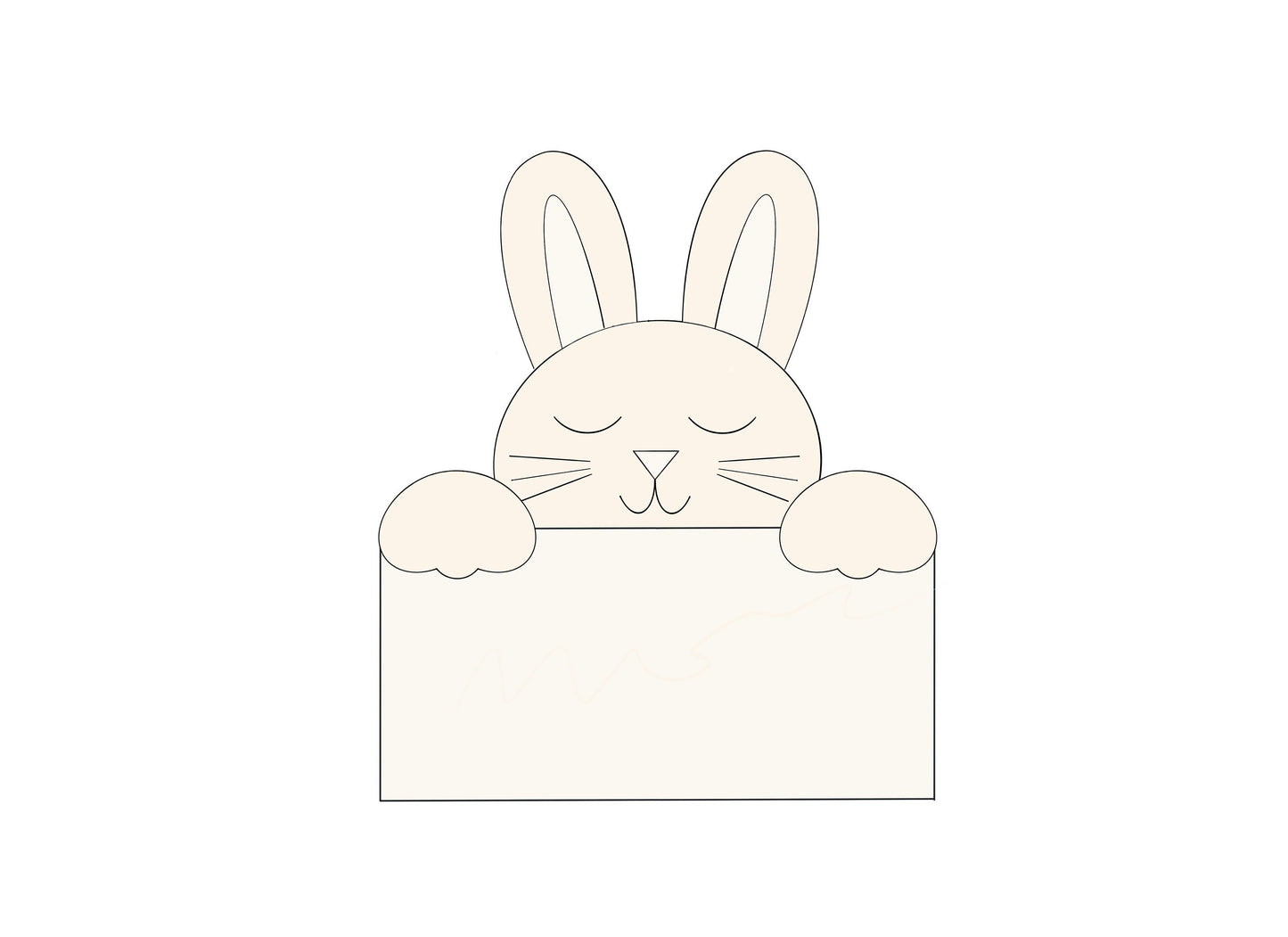 Bunny Face Name Plaque Cookie Cutter