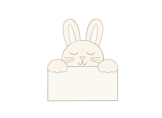 Bunny Face Name Plaque Cookie Cutter