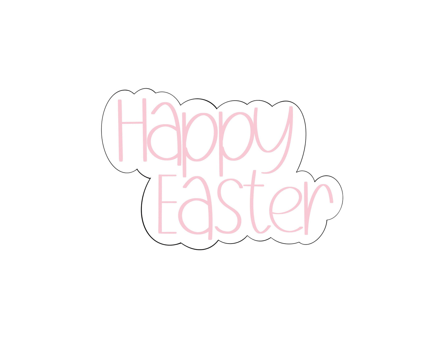 Happy Easter Plaque Cookie Cutter