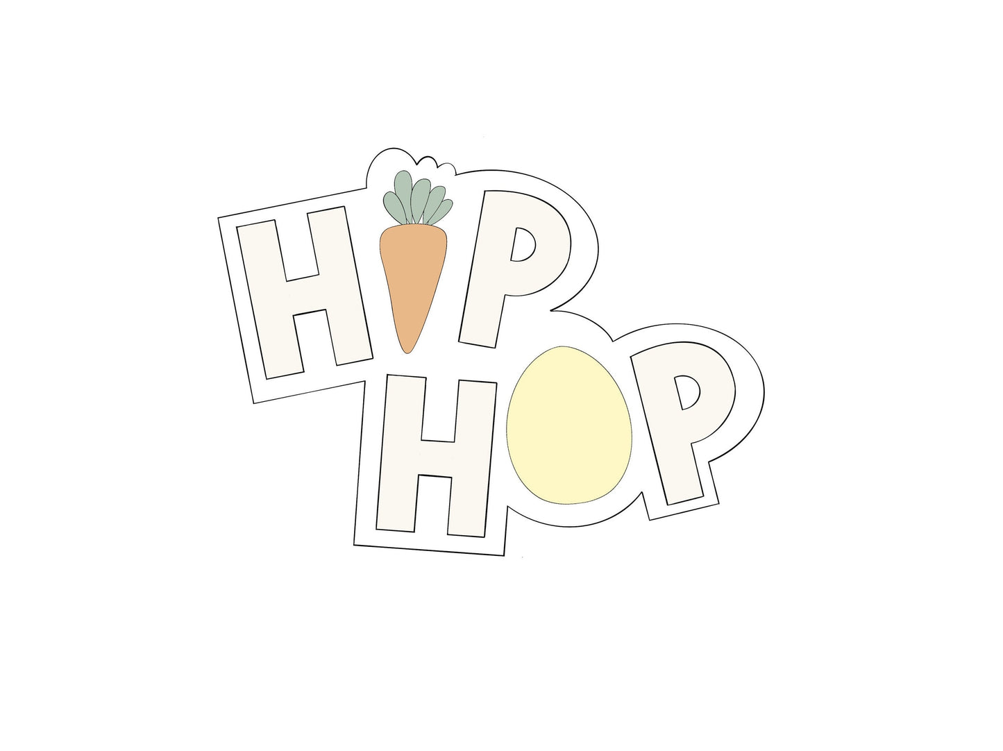 Hip Hop Plaque Cookie Cutter