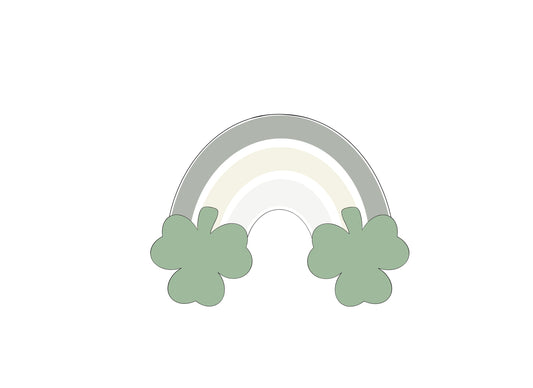Rainbow with Shamrocks Cookie Cutter
