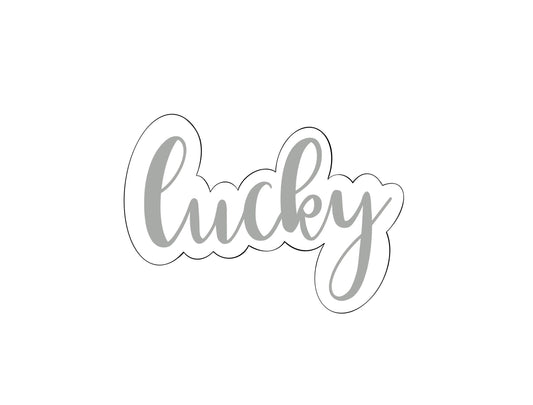Lucky Font Plaque Cookie Cutter